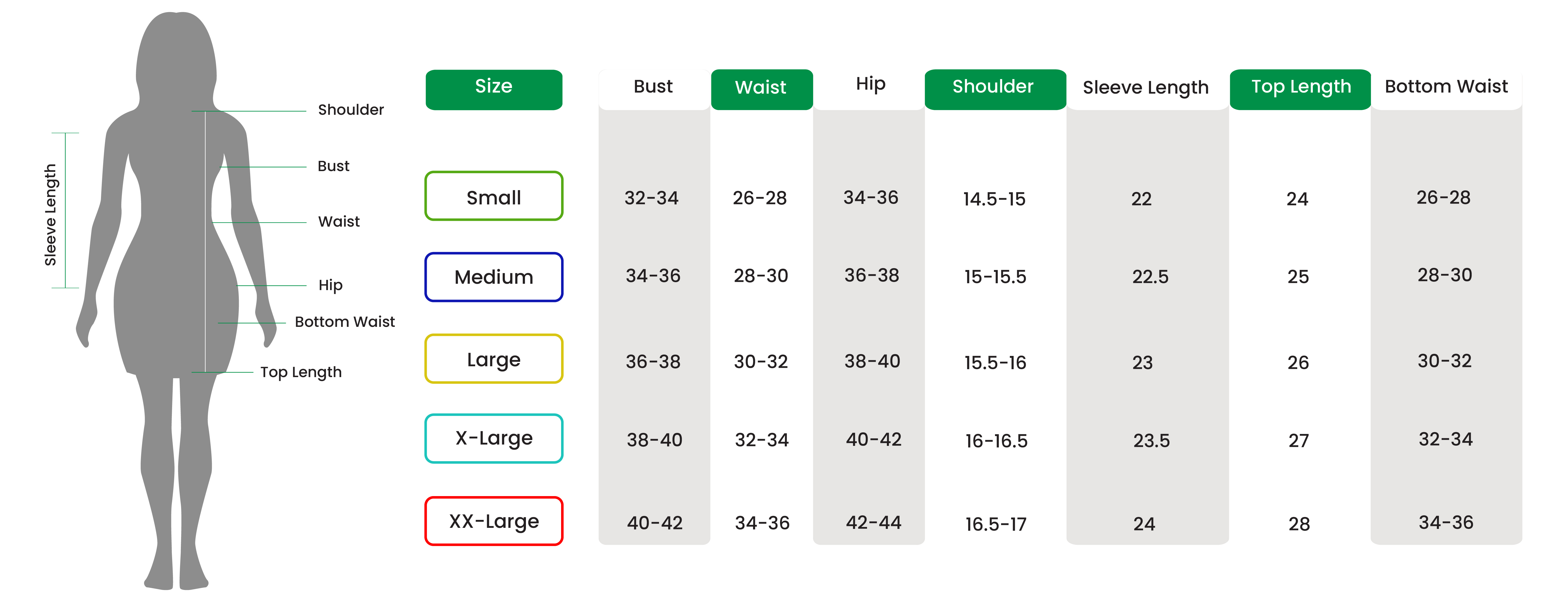Size Chart MSC